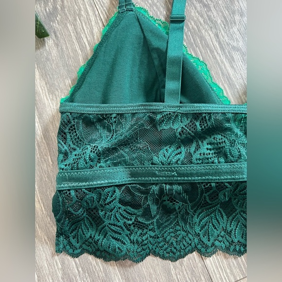 Auden Wireless Padded Two - Toned Green Lace Lightly Lined Bralette. Size M - Picture 4 of 7